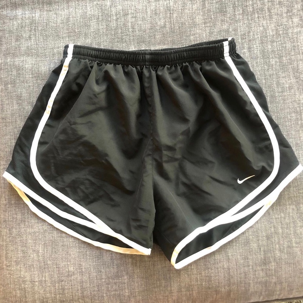 Black Nike running shorts